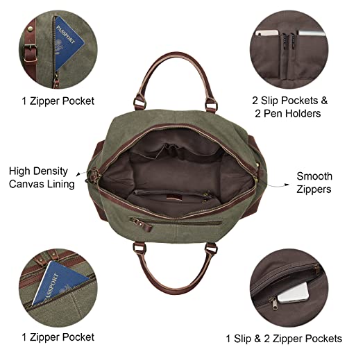 SZONE Duffle Bag for Travel 60L Canvas Duffel Bag Carry on Genuine