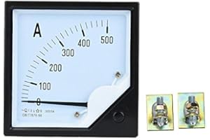Analog Current Meter Square Panel Analog Amp Meter Ammeter Test Detectors 500A 1.5 Accuracy