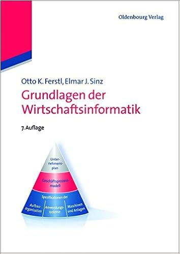 Grundlagen Der Wirtschaftsinformatik Amazon De Ferstl Otto K Sinz Elmar J Bucher