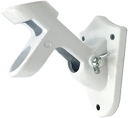 Tinisas World Flag Pole Holder Heavy Duty Flag Pole Bracket Displays Flag in Two Positions Strong and Weather Resistant Designed for most 1-inch flag pole Premium Quality Aluminum (White)
