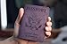 Leather Passport Cover - Passport Holder (Purple)