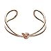 SENFAI Simple Knot Cuff Bangle Bracelet,Bangle Lady Girl Party Prom Ornament Gift (Rose Gold)