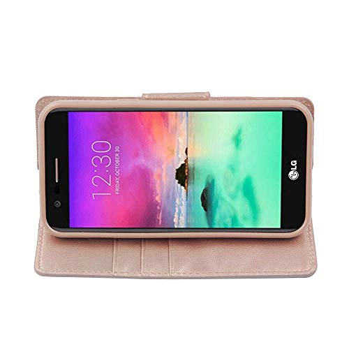 [ El Lumiere Treasure Wallet Case for LG Stylus 4, Stylo 4 ] Multi-Card Slot Wallet Case [Drop Protection] Premium Leather [Kickstand Feature] (T-Perfume Rosegold) - Thumbnail 6