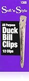 Soft 'n Style Duck Bill Clips-Steel-12 Bag