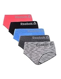 Reebok - Bragas hipster sin costuras para mujer, paquete de 5