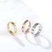 Z.RACLE 4mm Love Rings Women Screw Design Best Gifts Love Gold