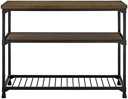 Dorel Residing Cassy Multifunction Island, Rustic Vintage Oak/Black