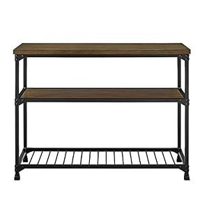 Image of Dorel Living Cassy Multifunction Island, Rustic Antique Oak/Black