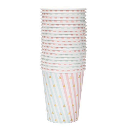 Geeklife gold paper cups ,metallic gold triangle dispos…