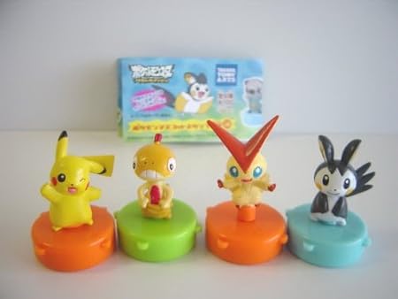 Amazon ポケモン マスコット スタンプ Bw 2 人気4種 ズルッグ はんこ 全4種 1 ビクティニ 2 ピカチュウ 3 ズルッ カプセル玩具 おもちゃ
