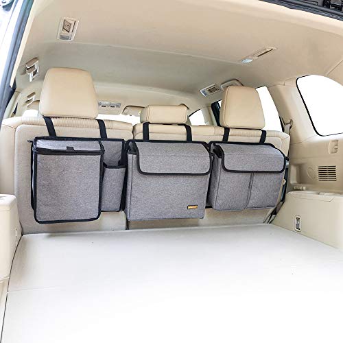 MARKSIGN Deluxe Trunk and Backseat Organizer, Detachable Storage Modules with Built-in Cooler