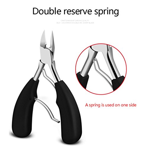 AutumnFall Foot Care Tool,2Pcs Ingrown Toe Nail Correction Nippers Clipper Cutters Dead Skin Dirt Remover + Paronychia Podiatry Pedicure Care Tool Set (Silver) (Blue)