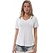 Women's V Neck Short Sleeves Tee Cold Shoulder Top Modal Cotton Loose T Shirts Comfortable Undershirt Basic Blouse