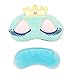 MaisonMaxx Cute Sleeping Mask Gel Pad Eye Mask with Hot & Cold Therapy Insomnia Blindfold Contoured for Men, Women, Girls, Kids Gifts and for Travel, Meditation,Bedtime(Green)