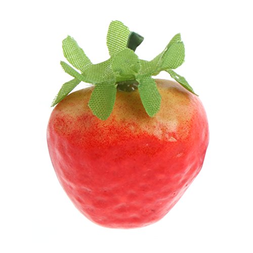 Aixia 10Pcs Fake Strawberry, Foam,Artificial Fruit,Kids Play house Toys ,Home Wedding Party Garden Decor