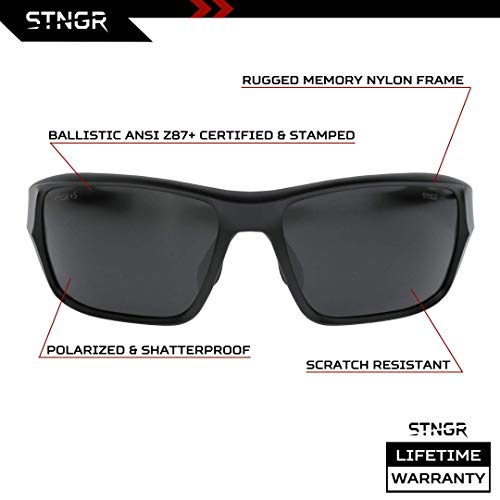 STNGR Alpine Unbreakable Sport Sunglasses for Men Polarized