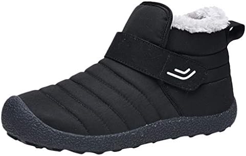 Unisex Waterproof Snow Boots Lager Size Warm Liners Non-Slip Cotton Walking Boots Winter Hiking Cotton Shoes for Men/Boys by Kinlene