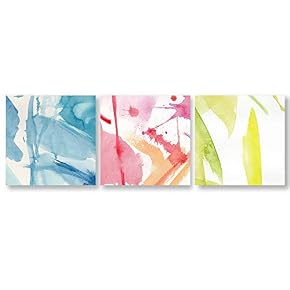 Abstract Color Home Artwork for Living Room Bedroom x3 Panels