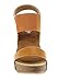 Refresh Women's Mara-10 Platform Cork Wedge High Heel Leather Sandal,8 B(M) US,Tan