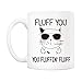5Aup Christmas Gifts Funny Cat Coffee Mug for Cat Lover, Fluff You You Fluffin' Fluff Cat Unique Birthday and Holiday Gifts, 11Oz Novelty Ceramic Cups