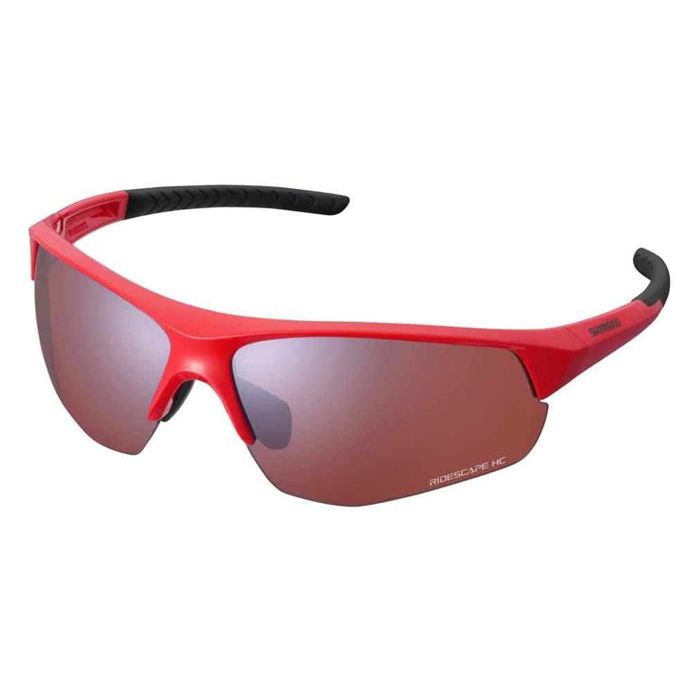 Shimano Clothing Twinspark Glasses, Red, RideScape High Contrast Lens