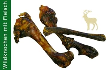 Wildknochen Mit Fleisch Vom Reh Und Wildschwein 150 G Ca 2 Stuck Amazon De Haustier
