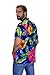 V.H.O Funky Hawaiian Shirt, BigFlower, Blue, L