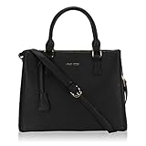 Hynes Victory Womens Classy Satchel Handbag (Black)
