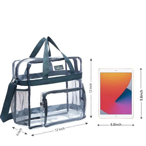 Bagenius Clear Bag Stadium Approved 12x12x6, Transparent Clear