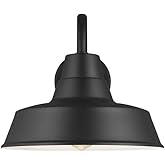 Sea Gull Lighting Barn Light-1 Light Medium Outdoor Wall Lantern in Traditional Style-12 Inch Wide by 10.63 Inch high-Black F