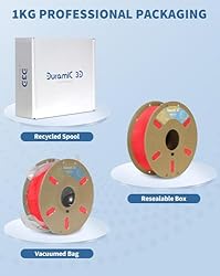 DURAMIC 3D Matte PLA Filament 1.75mm Red, 1kg