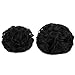REECHO Thick 2PCS Updo Messy Hair Bun Curly Wavy Ponytail Extensions Hairpieces Hair Scrunchies for Women Girls Color Natural Black