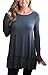 MiYang Women's Long Sleeve Ruffled Casual Loose T-Shirt Dress