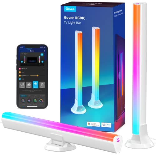 Govee RGBIC TV Light Bars, WiFi TV Backlight with Double Lighting Beads
