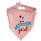 JOYLOADER Dog Birthday Bandana Girl - Dog Birthday Party Supplies - Birthday Girl Dog Bandana - Ideal Birthday Gift Idea for Pet