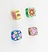yueton Pack of 100 Mixed Pattern Square Polymer Clay Loose Spacer Beads