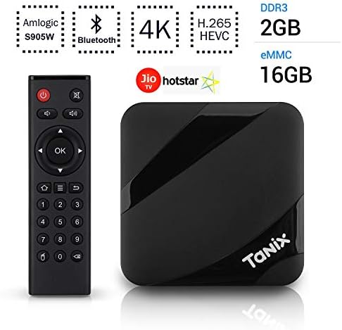X96 TaNiX TX3 MAX Android 7.1 Mini PC, 2GB 16GB Android TV Box Supports JIO TV & HotStar Apps, Amlogic S905W UHD 4K 1080P USB 2.0 Smart TV Box TX3 Mini X96 Mini MXQ Pro