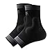 Protle Adjustable Foot Socks, Ankle Brace Compression Support Sleeve with Silicone Gel, Arch Support - Boosts Recovery from Joint Pain, Sprain, Plantar Fasciitis (Black-Medium)