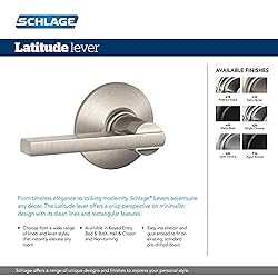 Schlage F40 V LAT 622 Latitude Door Lever, Bed