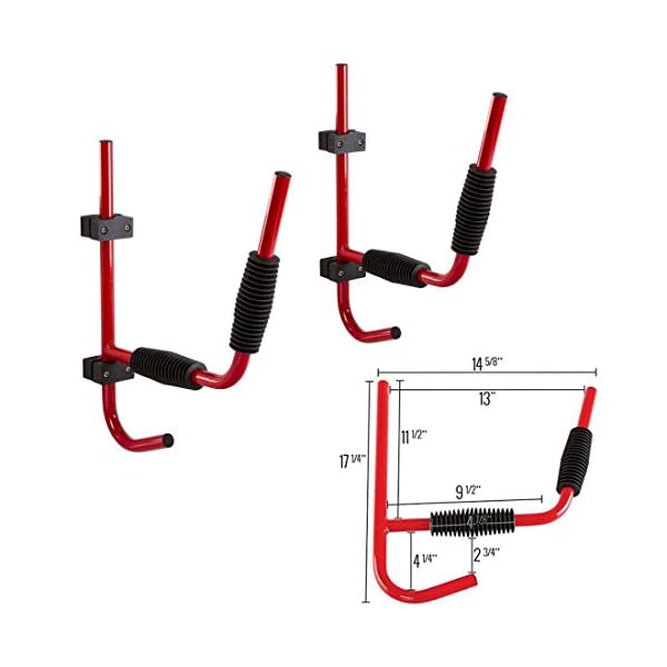 LeagueCo-2-x-Heavy-Duty-Steel-100LB-Kayak-Canoe-Arms-Storage-Wall-Mount-Folding-Hanger-Rack