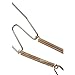 Pack of 10 8-Inch Spring Style Invisible Plate Tray Dish Wire Hanger Holders Brass Coated, Holds 7.5