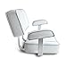 Leader Accessories White Captain's Seat Boat Seat with Arm Rest
