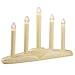 5 Light Plastic Window Candolier with Ivory Base - Clear Bulbs #12051
