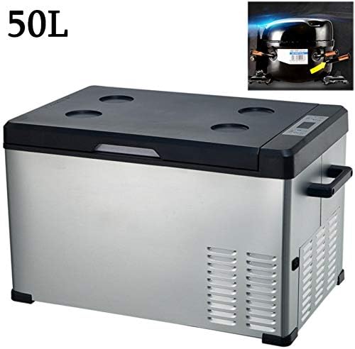 YNWJ Compressor Cool Box Car Mini Refrigerators Truck 24V/12V/220-240V (15L/20L/25L/30L/40L/50L/75L) Car Cooler Car Refrigerator For Traveling Camping,50L-Car And Home Use