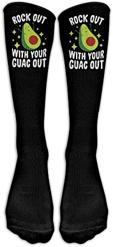 Unisex Rock Out With Your Guac Out Athletic Socks Stockings Tube Socks