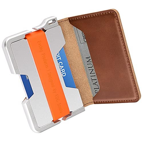 Evcing Minimalist Wallet for Men Slim Smart Metal EDC Wallets with