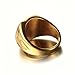 PMTIER Men's Engraving Stainless Steel Fraternity Freemason Masonic Rings Gold Plated Size 9