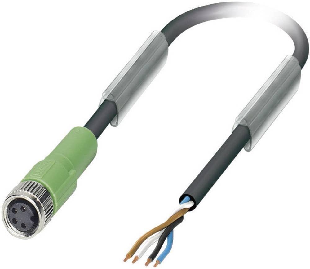 PHOENIX CONTACT SAC-4P- 1,5-PUR/M 8FS SENSOR CABLE, 4POS, M8 SOCKET, 1.5M