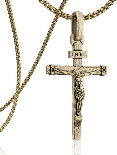 Amazon.com: Sterling Silver INRI Cross Pendant Religious Jewelry