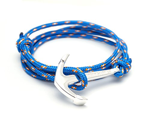 VIRGINSTONE-Silver-Anchor-Bracelets-on-Colorful-Nylon-Ropes VIRGINSTONE-Silver-Anchor-Bracelets-on-Colorful-Nylon-Ropes